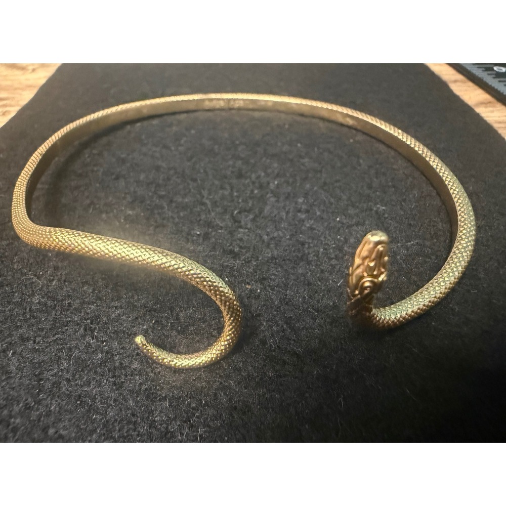 Avigail Adam 14K Gold Plated Snake Armband Upper Arm Cuff Egyptian Goddess